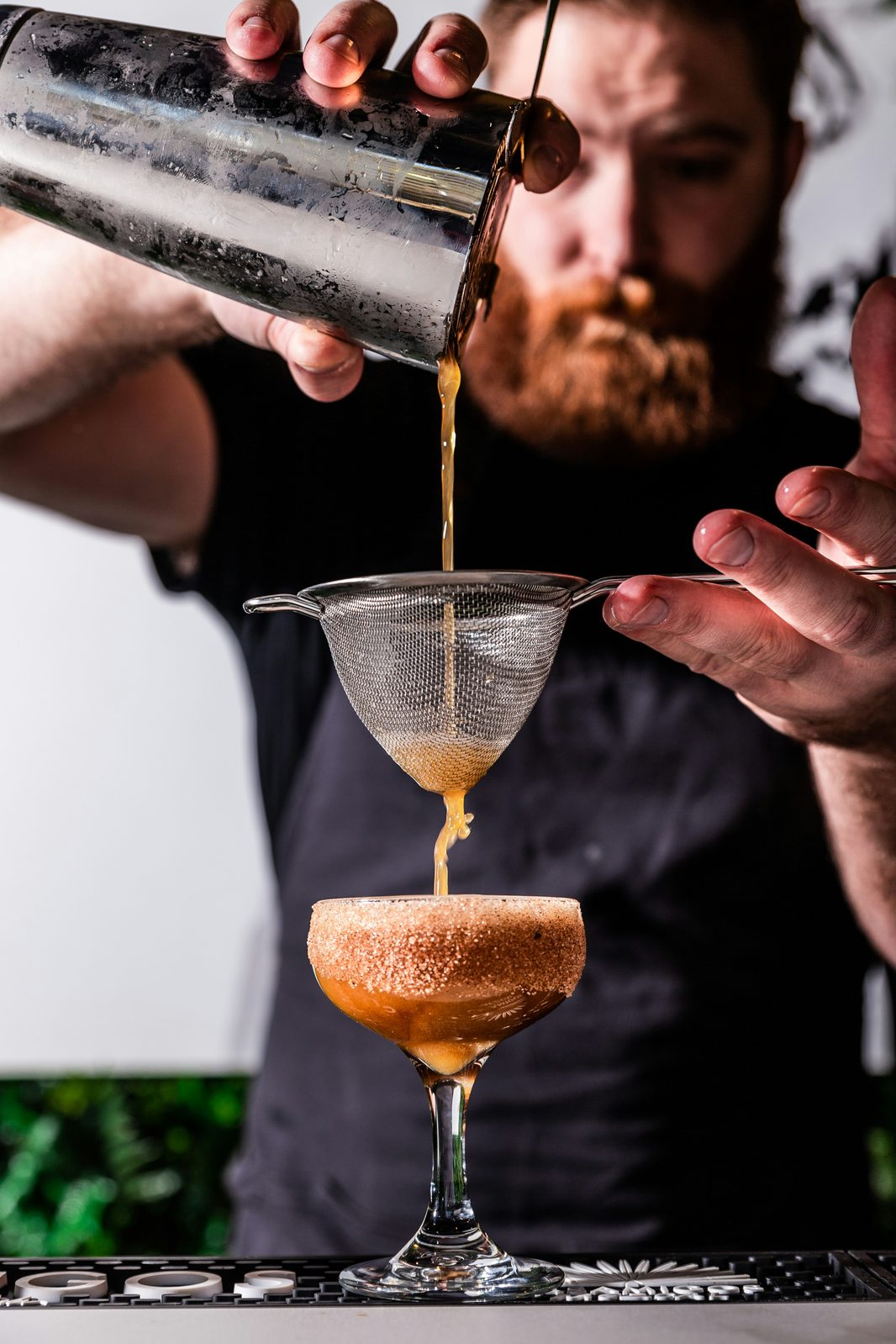 Custom bar setup built around a private group